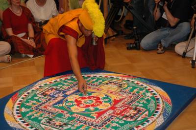 Ceremony of destruction of the mandala