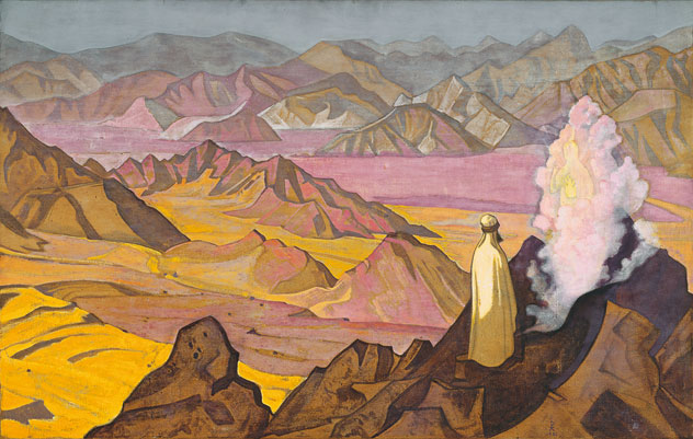 Магомет на горе Хира. Из серии «Знамена Востока». 1925