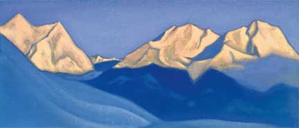 Н.К.Рерих. Гималаи (Розовые вершины). 1947