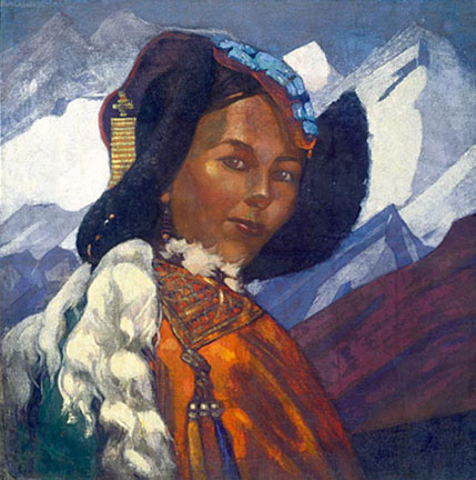 С.Н. Рерих. Портрет женщины из Ладака. 1930-е